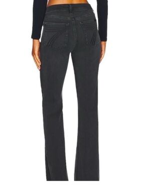 7 For All Mankind Dojo Flare Jeans in Night Black. Sz: 26